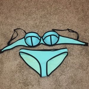 TRIANGL Light Blue Poppy Bikini